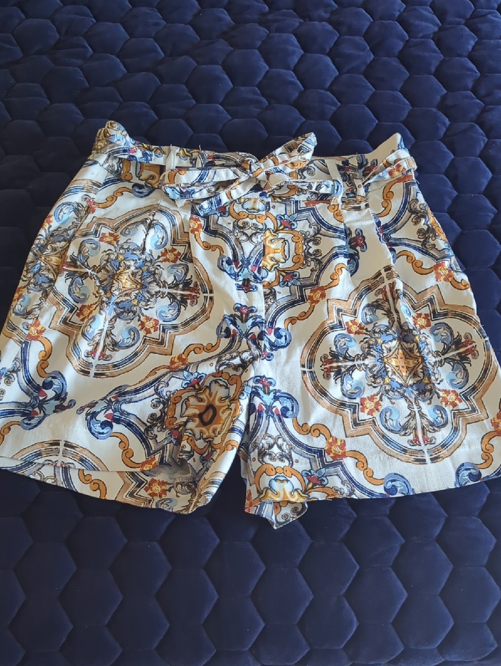 White House Black Market Tile Pattern Shorts